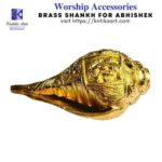 Brass Shankh with Religious symbols - Image 2